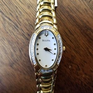 Bulova Gold and Diamond 98W07 Watch